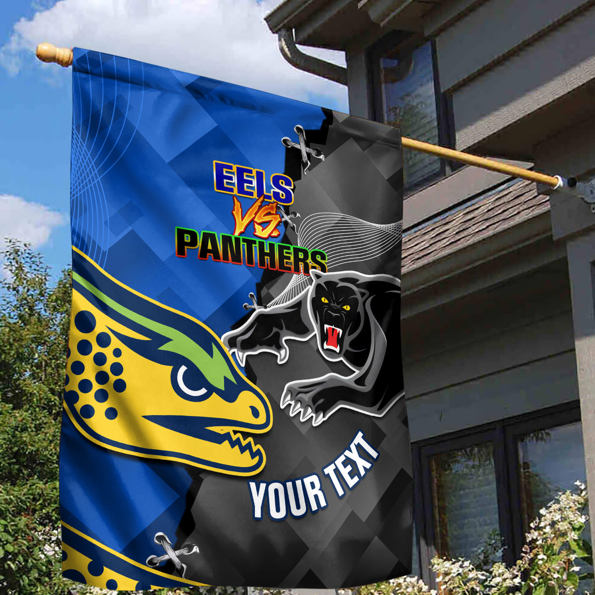 personalised-panthers-and-eels-garden-flag-sporty-version