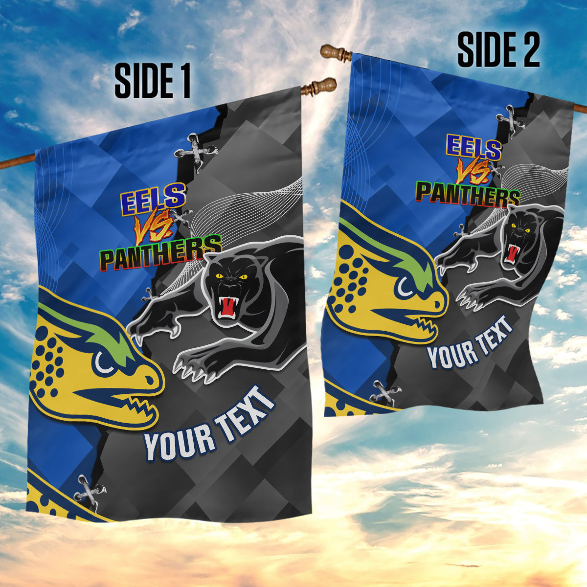personalised-panthers-and-eels-garden-flag-sporty-version