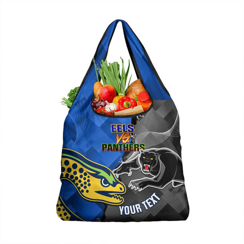 Personalised Panthers And Eels Grocery Bag Sporty Version