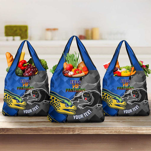 Personalised Panthers And Eels Grocery Bag Sporty Version