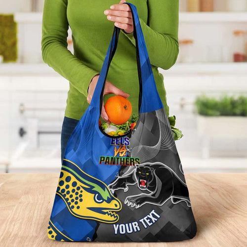 Personalised Panthers And Eels Grocery Bag Sporty Version