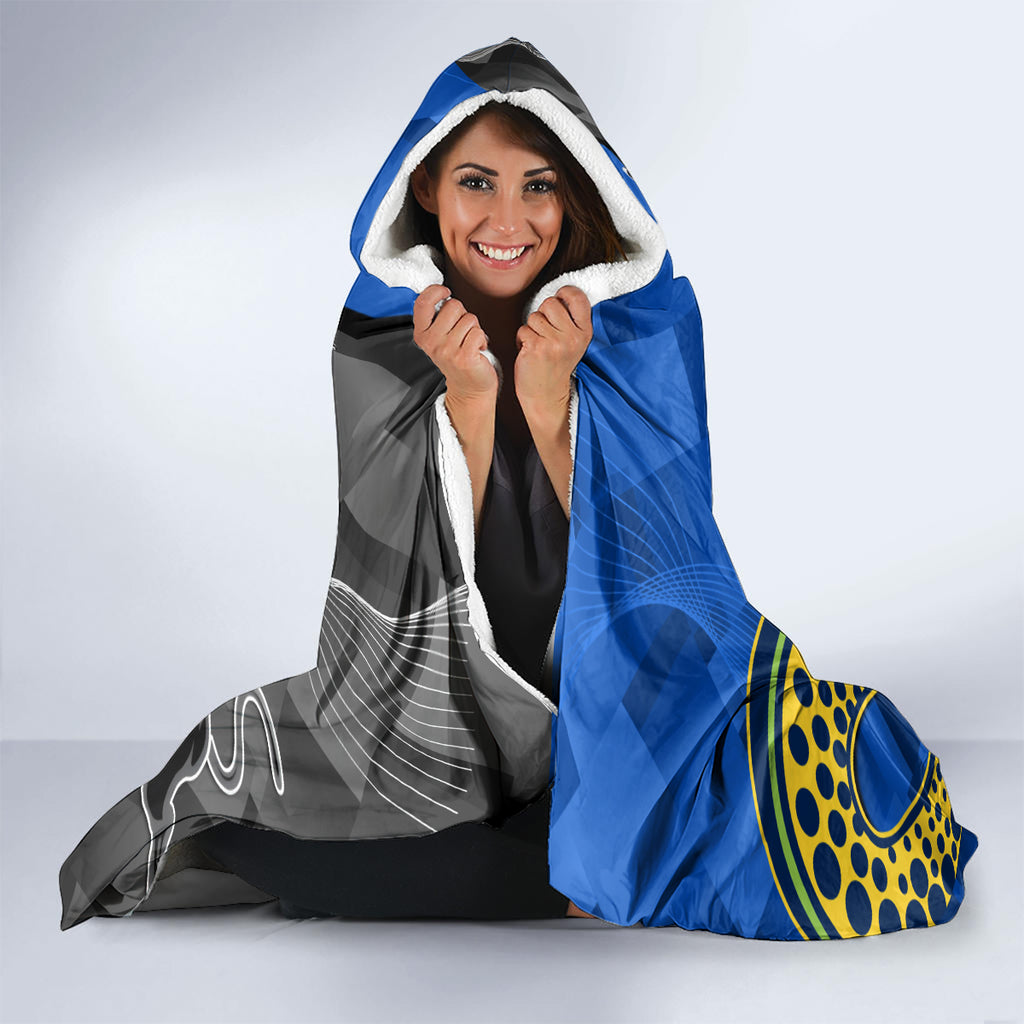 personalised-panthers-and-eels-hooded-blanket-sporty-version