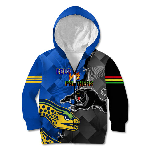 personalised-panthers-and-eels-kid-hoodie-sporty-version