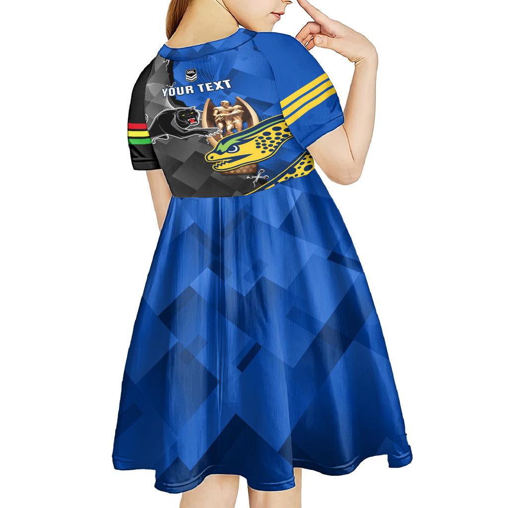 personalised-panthers-and-eels-kid-short-sleeve-dress-sporty-version