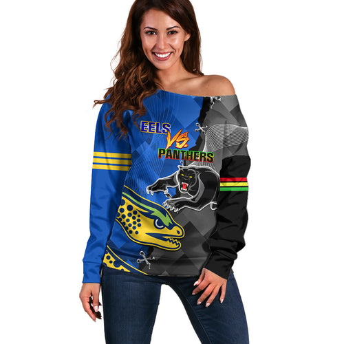 personalised-panthers-and-eels-off-shoulder-sweater-sporty-version