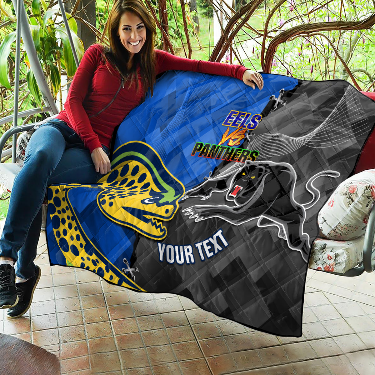 personalised-panthers-and-eels-quilt-sporty-version