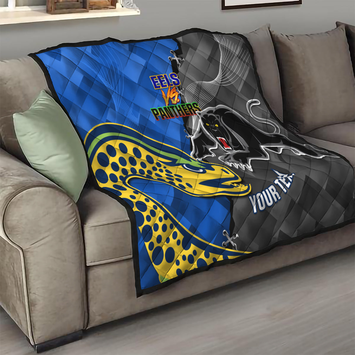 personalised-panthers-and-eels-quilt-sporty-version