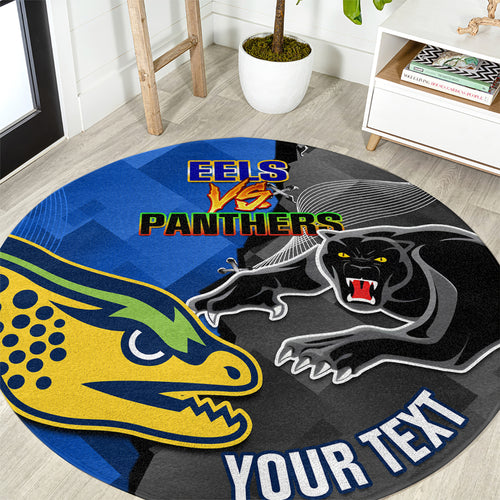 personalised-panthers-and-eels-round-carpet-sporty-version