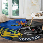personalised-panthers-and-eels-round-carpet-sporty-version