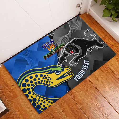 personalised-panthers-and-eels-rubber-doormat-sporty-version