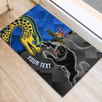 personalised-panthers-and-eels-rubber-doormat-sporty-version