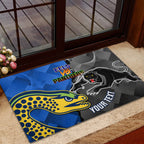 personalised-panthers-and-eels-rubber-doormat-sporty-version