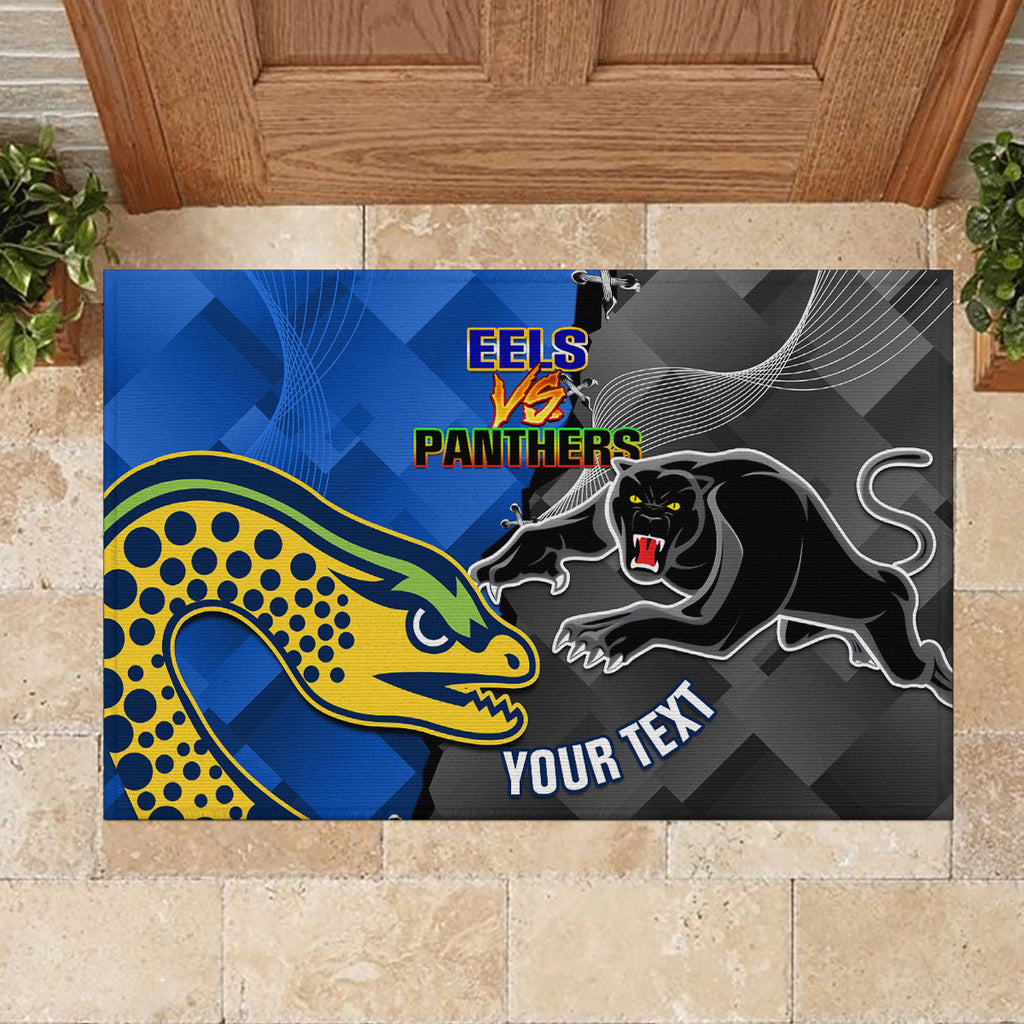 personalised-panthers-and-eels-rubber-doormat-sporty-version