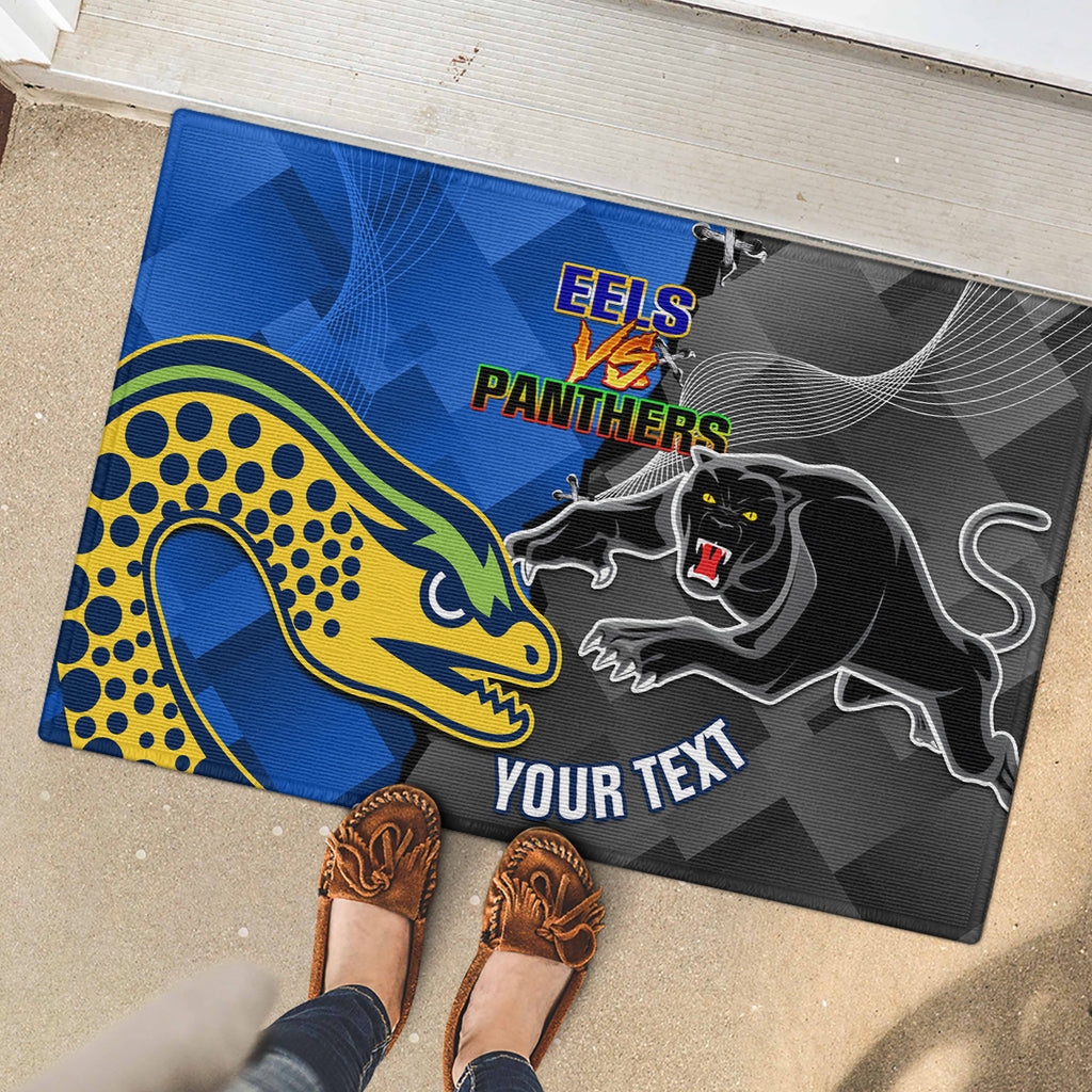 personalised-panthers-and-eels-rubber-doormat-sporty-version