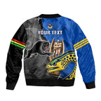 personalised-panthers-and-eels-sleeve-zip-bomber-jacket-sporty-version
