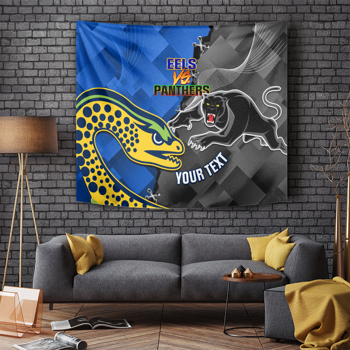 personalised-panthers-and-eels-tapestry-sporty-version