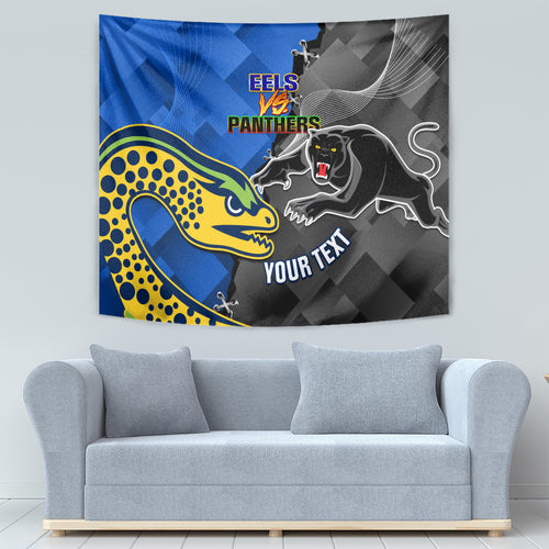 personalised-panthers-and-eels-tapestry-sporty-version