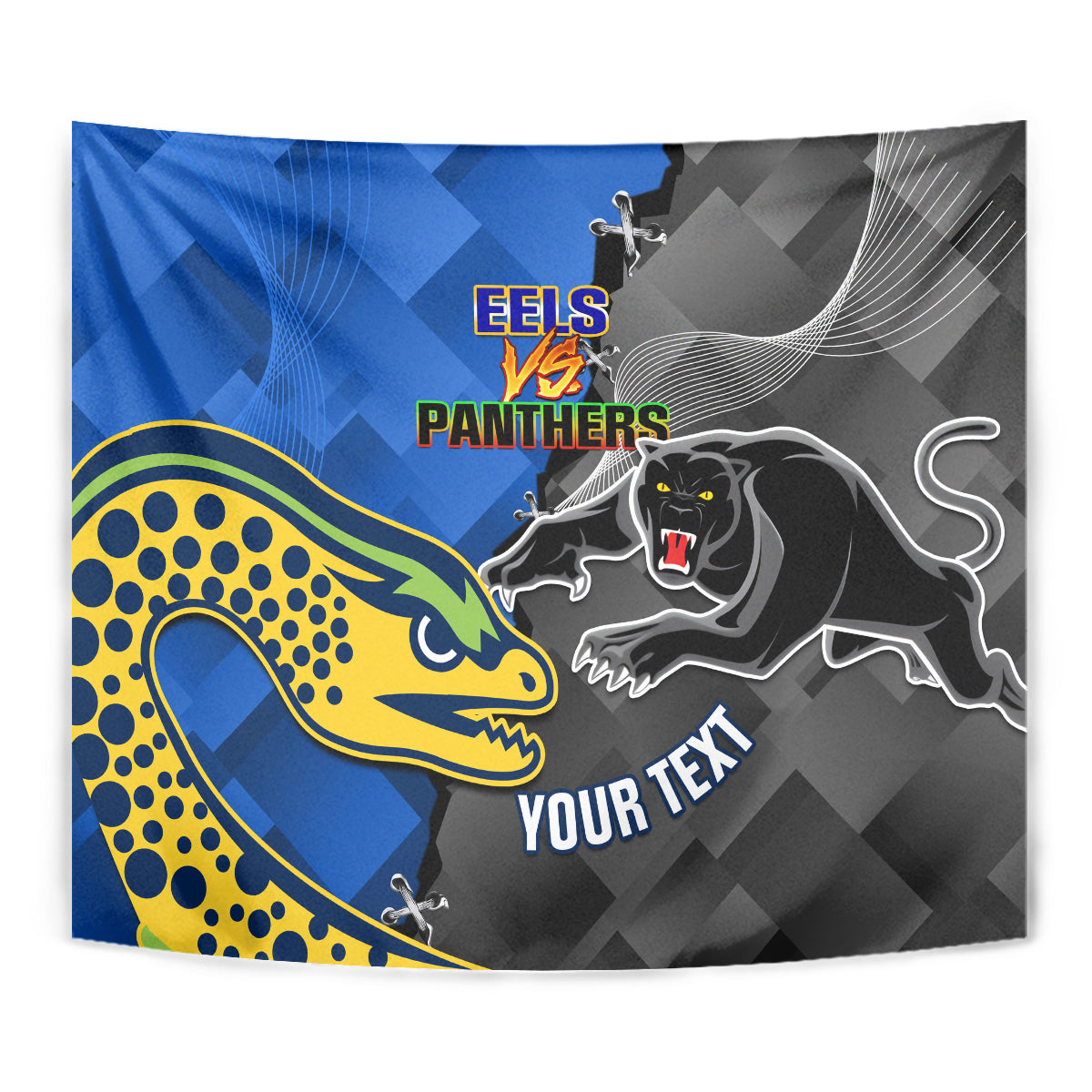 personalised-panthers-and-eels-tapestry-sporty-version