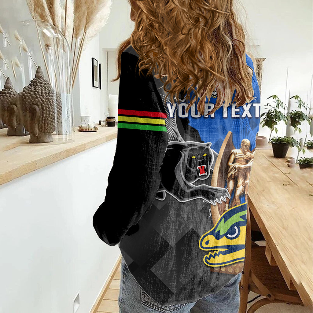 personalised-panthers-and-eels-women-casual-shirt-sporty-version