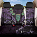 Aotearoa Pounamu Niho Back Car Seat Cover Silver Fern Mix Maori Pattern - Purple