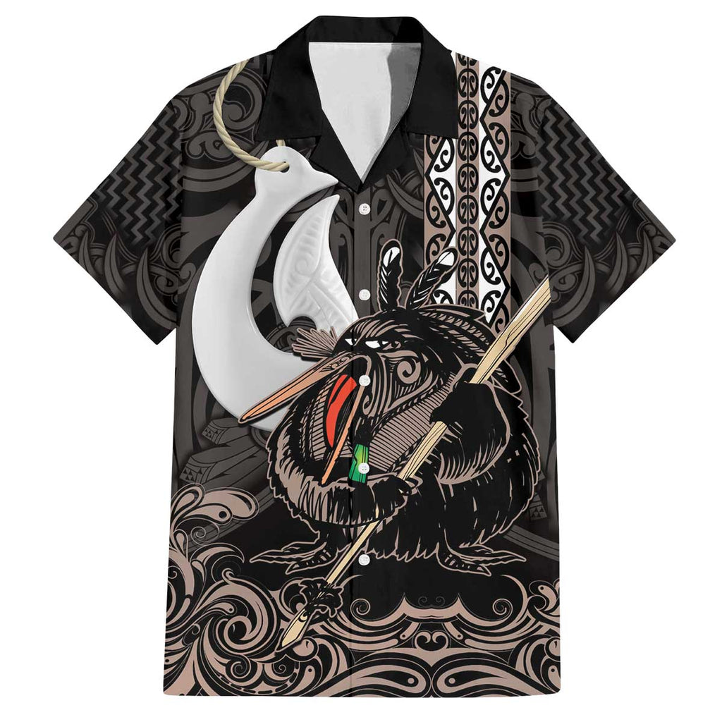 Aotearoa Hei Matau Family Matching Off The Shoulder Long Sleeve Dress and Hawaiian Shirt Haka Kiwi Mix Maori Mangopare