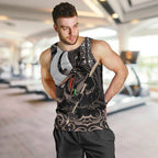 Aotearoa Hei Matau Men Tank Top Haka Kiwi Mix Maori Mangopare