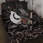 Aotearoa Hei Matau Quilt Bed Set Haka Kiwi Mix Maori Mangopare
