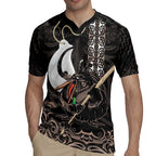 Aotearoa Hei Matau Rugby Jersey Haka Kiwi Mix Maori Mangopare