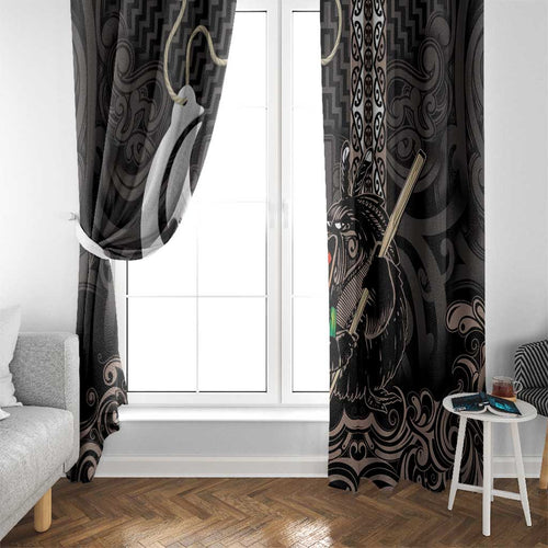 Aotearoa Hei Matau Window Curtain Haka Kiwi Mix Maori Mangopare