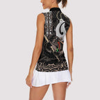 Aotearoa Hei Matau Women Sleeveless Polo Shirt Haka Kiwi Mix Maori Mangopare