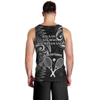 New Zealand Tiki Tennis Men Tank Top 2024 Aotearoa Tenehi Maori Silver Fern - Black