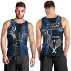 New Zealand Tiki Tennis Men Tank Top 2024 Aotearoa Tenehi Maori Silver Fern - Blue