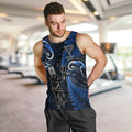 Custom New Zealand Tiki Tennis Men Tank Top 2024 Aotearoa Tenehi Maori Silver Fern - Blue