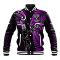 New Zealand Tiki Tennis Baseball Jacket 2024 Aotearoa Tenehi Maori Silver Fern - Purple