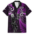 New Zealand Tiki Tennis Hawaiian Shirt 2024 Aotearoa Tenehi Maori Silver Fern - Purple