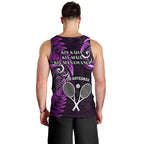 New Zealand Tiki Tennis Men Tank Top 2024 Aotearoa Tenehi Maori Silver Fern - Purple