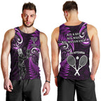 New Zealand Tiki Tennis Men Tank Top 2024 Aotearoa Tenehi Maori Silver Fern - Purple