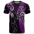 New Zealand Tiki Tennis T Shirt 2024 Aotearoa Tenehi Maori Silver Fern - Purple