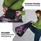 Custom New Zealand Tiki Tennis Grocery Bag Aotearoa Tenehi Maori Silver Fern - Purple