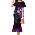 Custom New Zealand Tiki Tennis Mermaid Dress 2024 Aotearoa Tenehi Maori Silver Fern - Purple