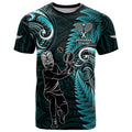 New Zealand Tiki Tennis T Shirt 2024 Aotearoa Tenehi Maori Silver Fern - Turquoise