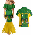 Personalised Australia Tennis Couples Matching Mermaid Dress and Hawaiian Shirt Aussie Pride National Color