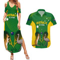 Personalised Australia Tennis Couples Matching Summer Maxi Dress and Hawaiian Shirt Aussie Pride National Color