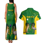 Personalised Australia Tennis Couples Matching Tank Maxi Dress and Hawaiian Shirt Aussie Pride National Color