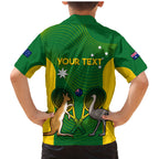 Personalised Australia Tennis Family Matching Mermaid Dress and Hawaiian Shirt Aussie Pride National Color