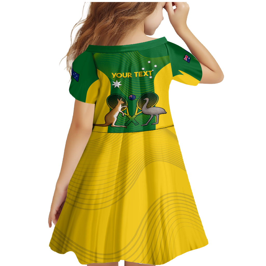 Personalised Australia Tennis Family Matching Mermaid Dress and Hawaiian Shirt Aussie Pride National Color