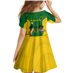 Personalised Australia Tennis Family Matching Mermaid Dress and Hawaiian Shirt Aussie Pride National Color
