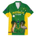 Personalised Australia Tennis Family Matching Mermaid Dress and Hawaiian Shirt Aussie Pride National Color