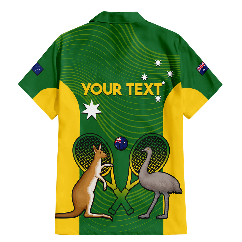 Personalised Australia Tennis Family Matching Mermaid Dress and Hawaiian Shirt Aussie Pride National Color