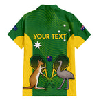 Personalised Australia Tennis Family Matching Mermaid Dress and Hawaiian Shirt Aussie Pride National Color